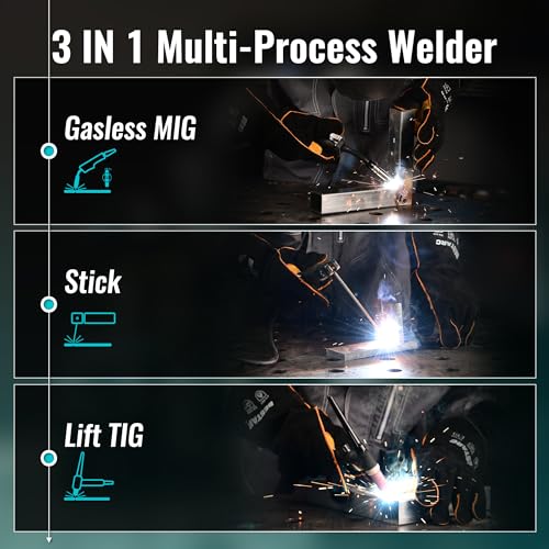 3 in 1 MIG Welder 110V/220V Dual Voltage Gas/Gasless Flux Core B338
