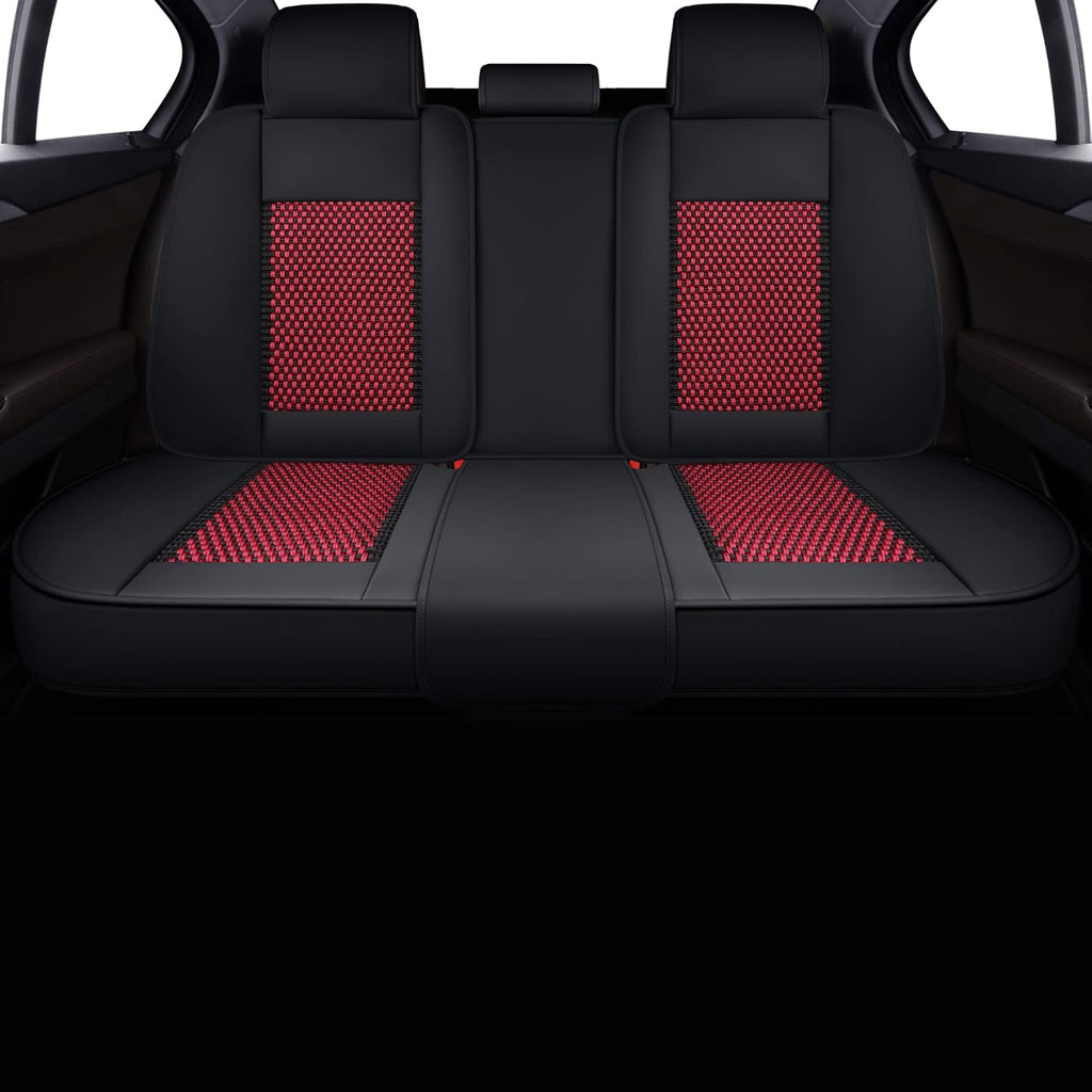 Black Faux Leather Automotive Seat Covers A873037
