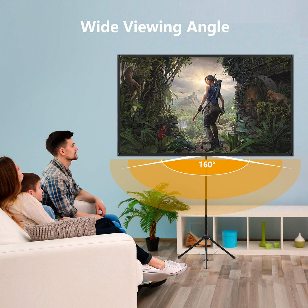 80 Inch 16:9 Portable Projector Screen with Stand D81235