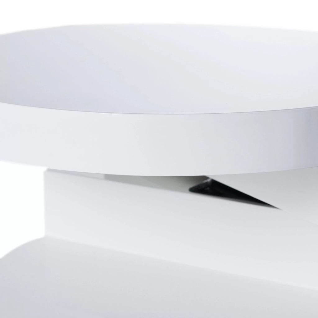 Glossy White Rotating Coffee Table A907