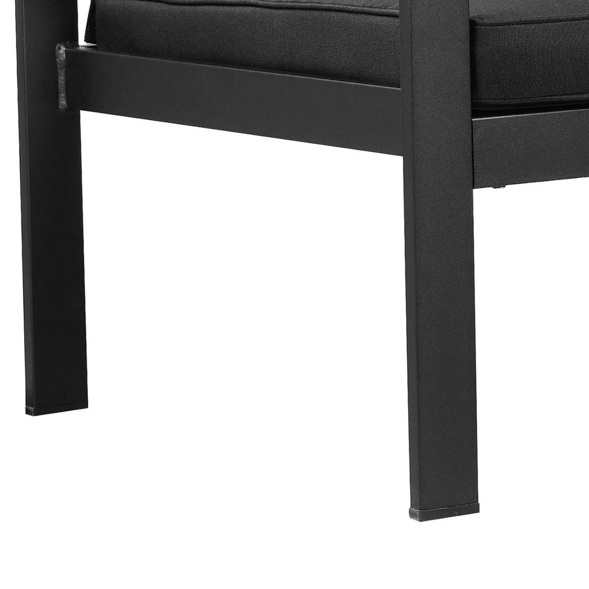 29 Inch Jet Black Aluminum Armchair R197