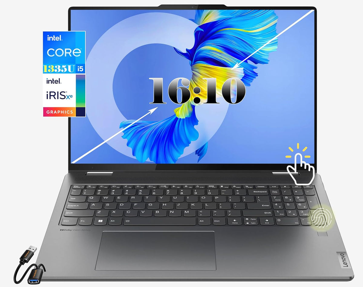 16" 2 in 1 Touch-Screen Laptop Intel Core I5-1335U 8GB RAM 512GB PCIe SSD Storm Grey N45691