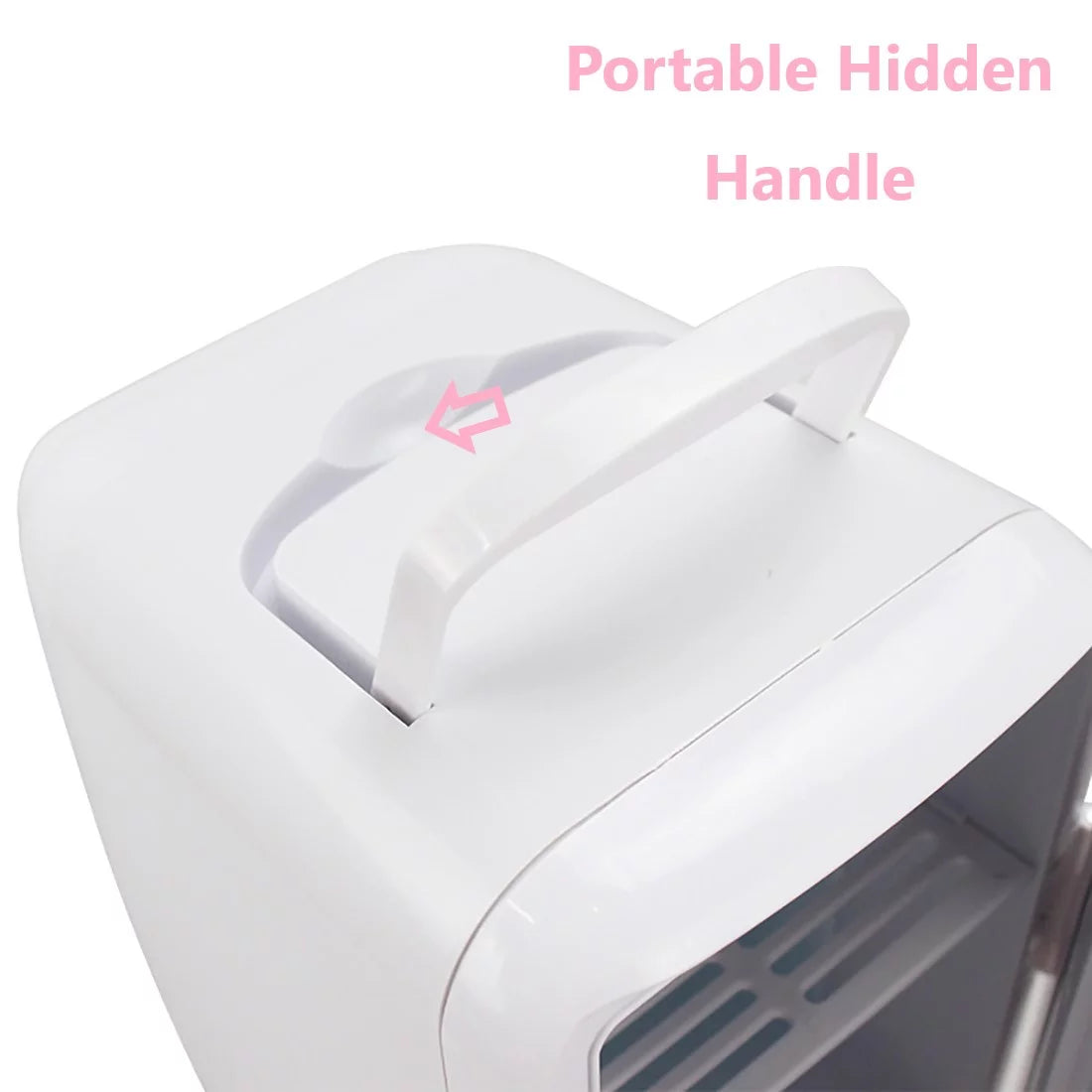 Pink Mini Car Fridge, 4L/6 Can Cooler & Warmer Personal Refrigerator G103520