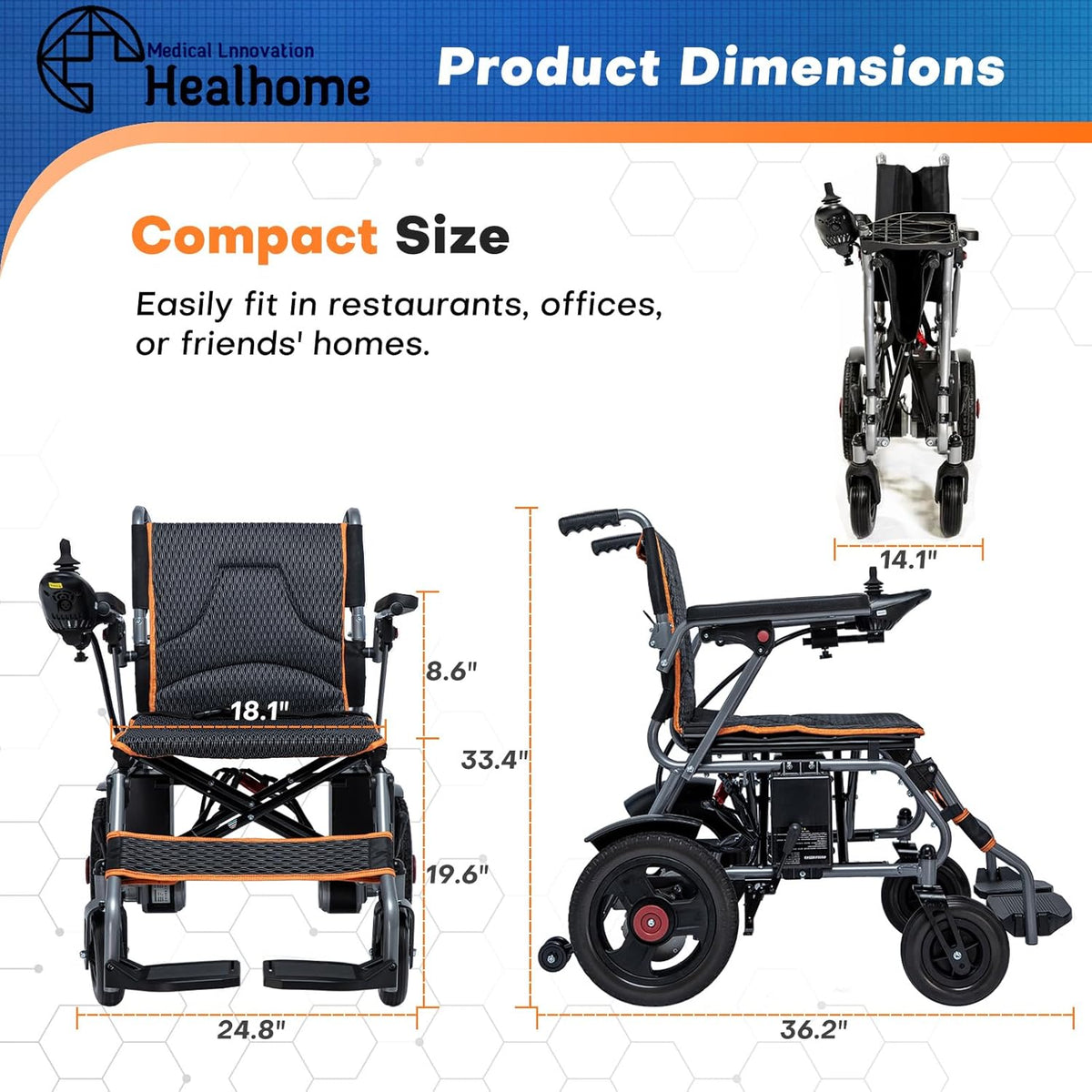 Portable Motorized Electric Wheelchair B739