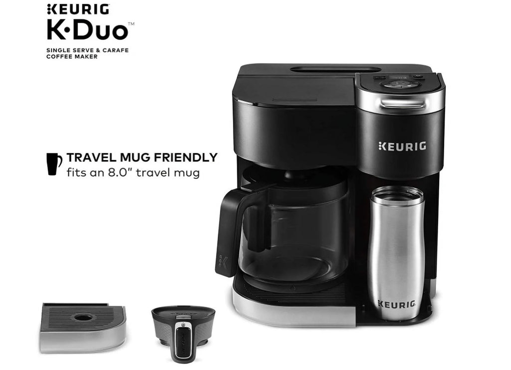 Black Single Serve and 12-Cup Carafe Drip Coffee Brewer U127425