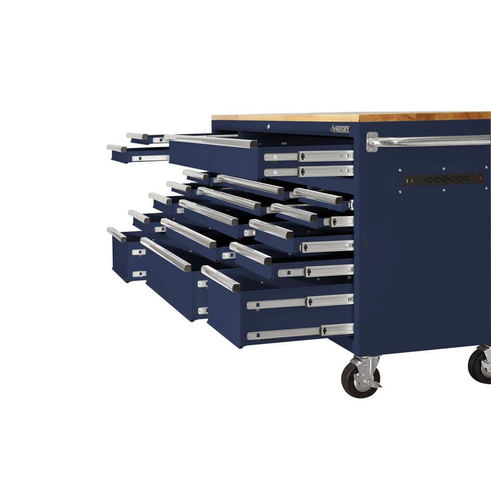 72 in. W Gloss Blue Mobile Workbench Tool Chest S2872