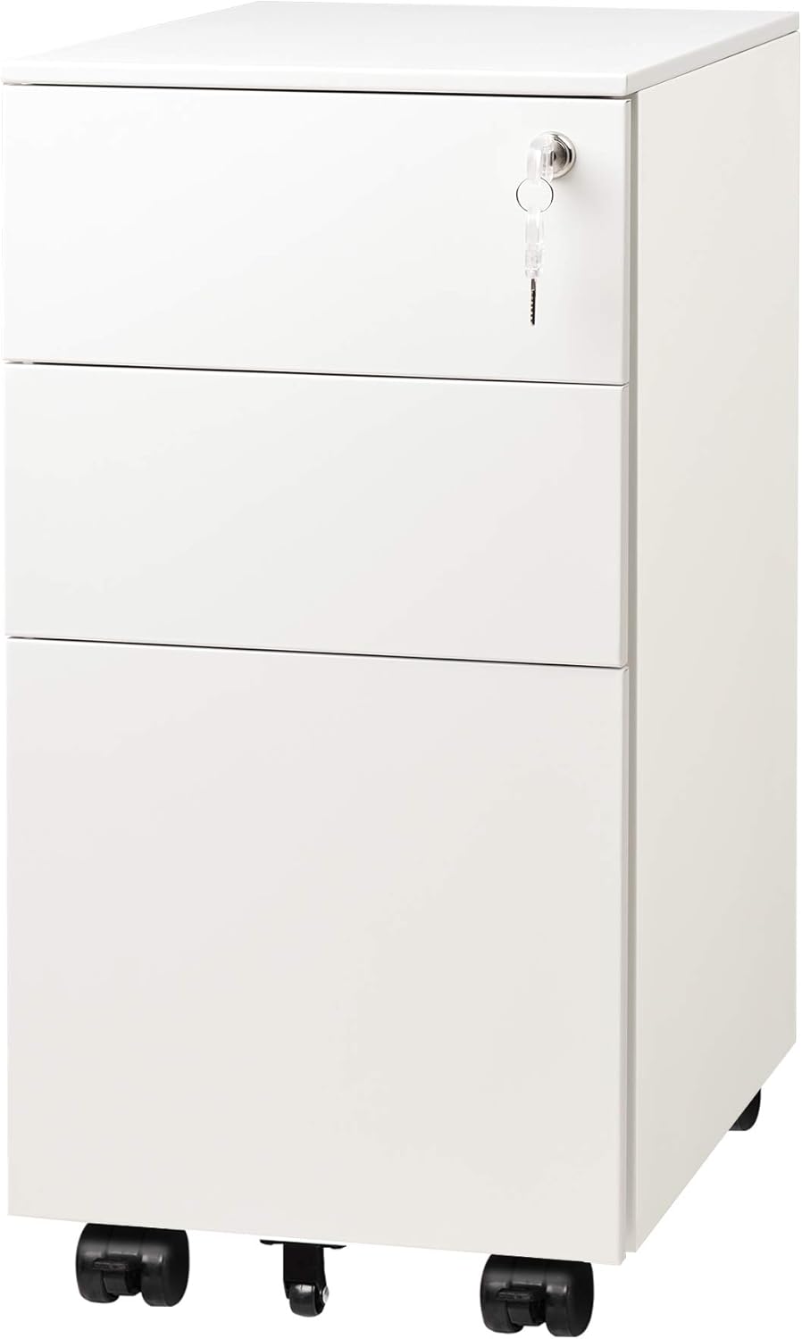 3 Drawer Black Mobile File Cabinet J730