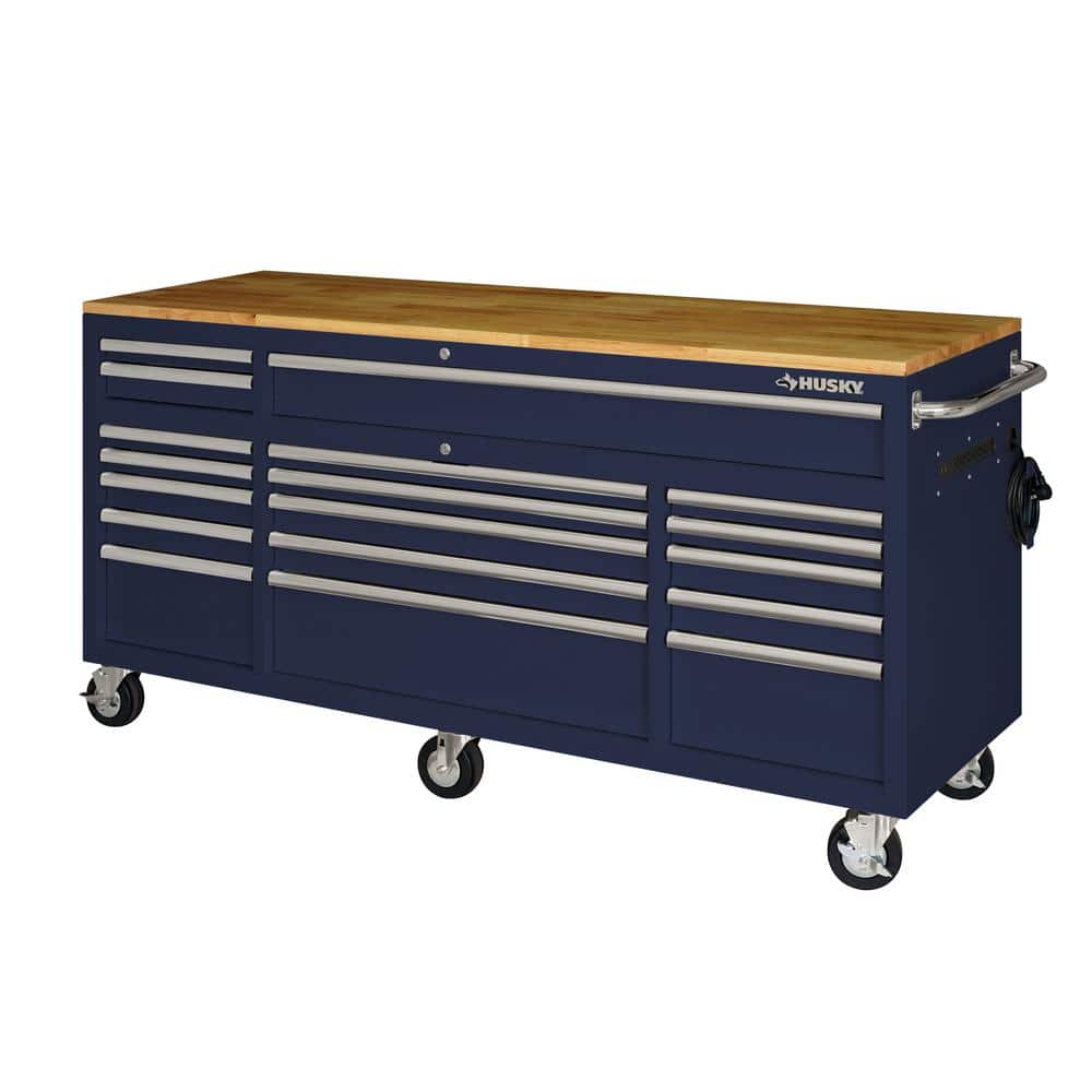 72 in. W Gloss Blue Mobile Workbench Tool Chest S2872