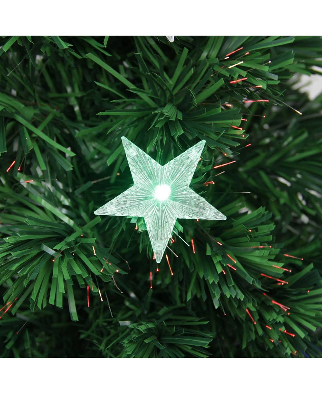 Pre-Lit LED Color Changing Fiber Optic Christmas Tree W96187