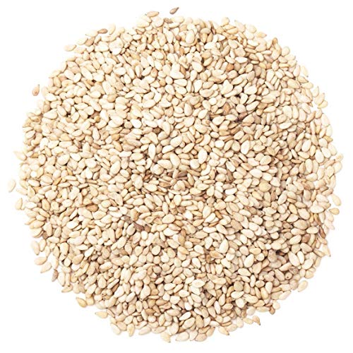 Organic Hulled Sesame Seeds, 1 Pound, Whole Raw White Sesame Seeds, Non-GMO, Kosher, Vegan, Unroasted M799935