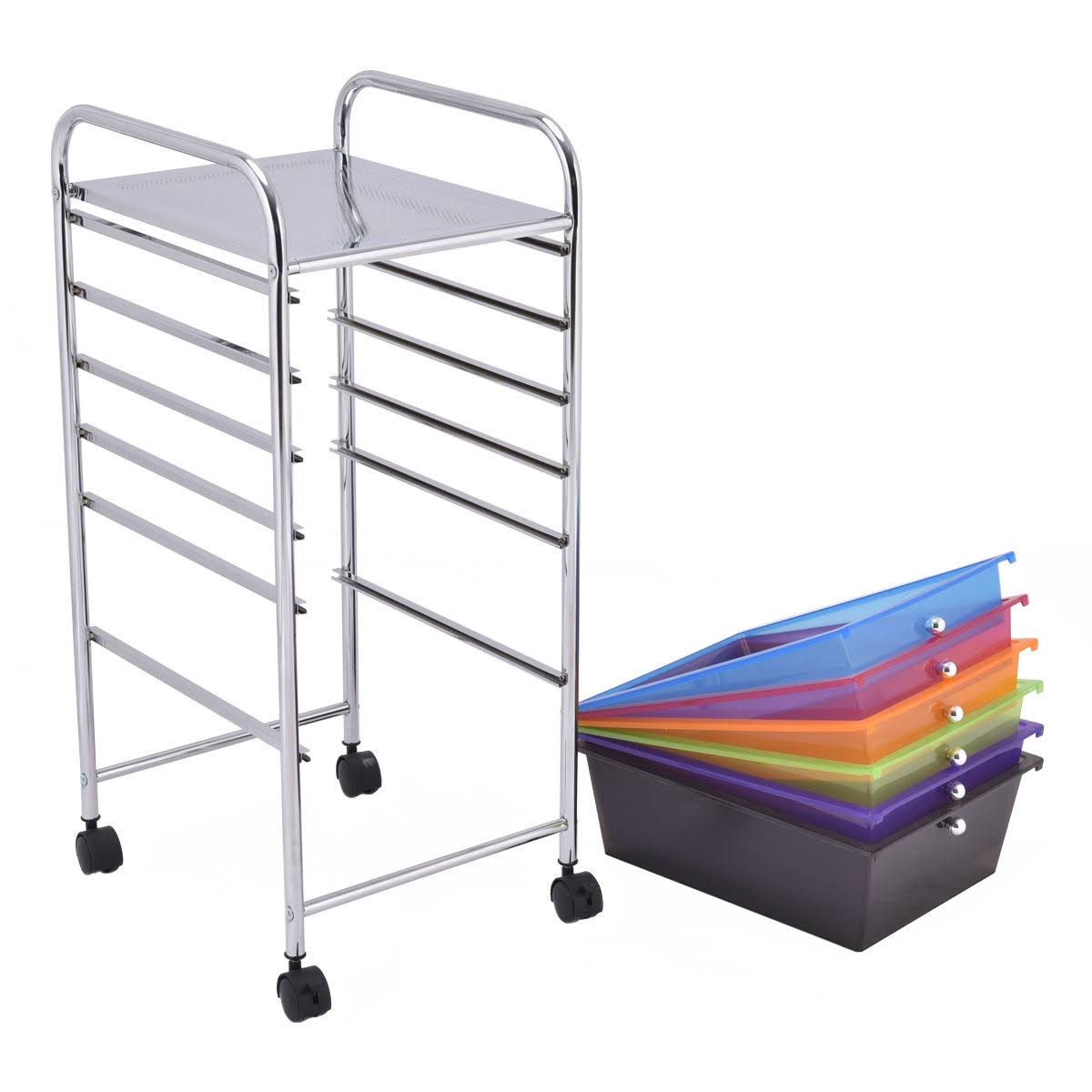 6 Drawers Rolling Storage Cart U94256