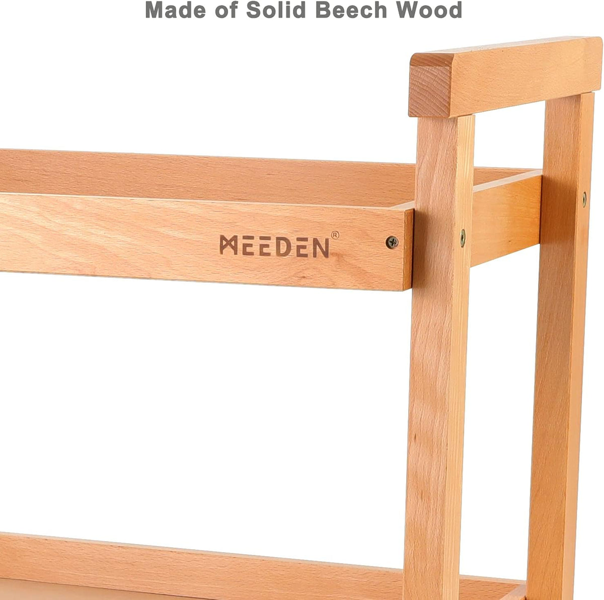 3-Tier Rolling Beechwood Art Cart Storage Organizer K610918