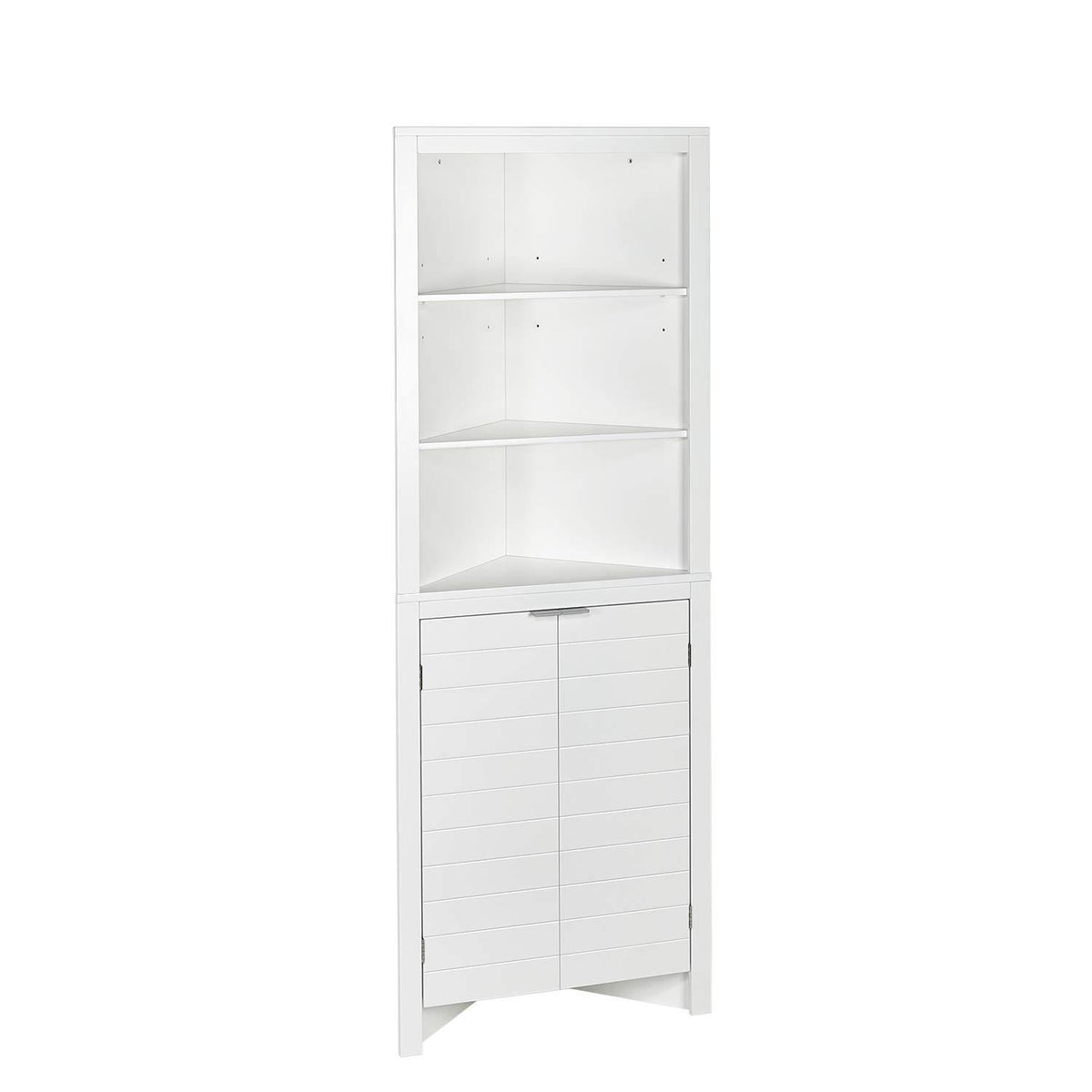 White Tall Corner Cabinet F513