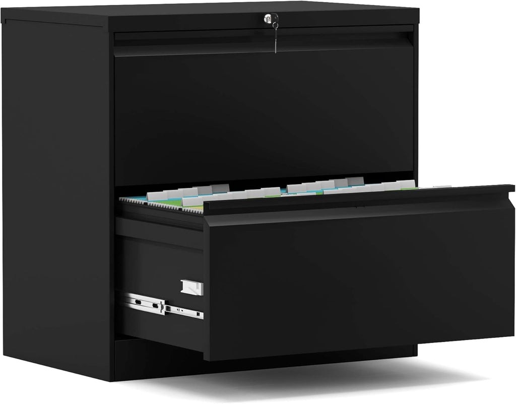 Metal 2 Drawer Locking Lateral Filing Cabinet T630