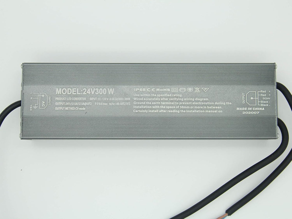 300W Waterproof IP68 LED Driver 90V-130V AC to 24V DC S299174