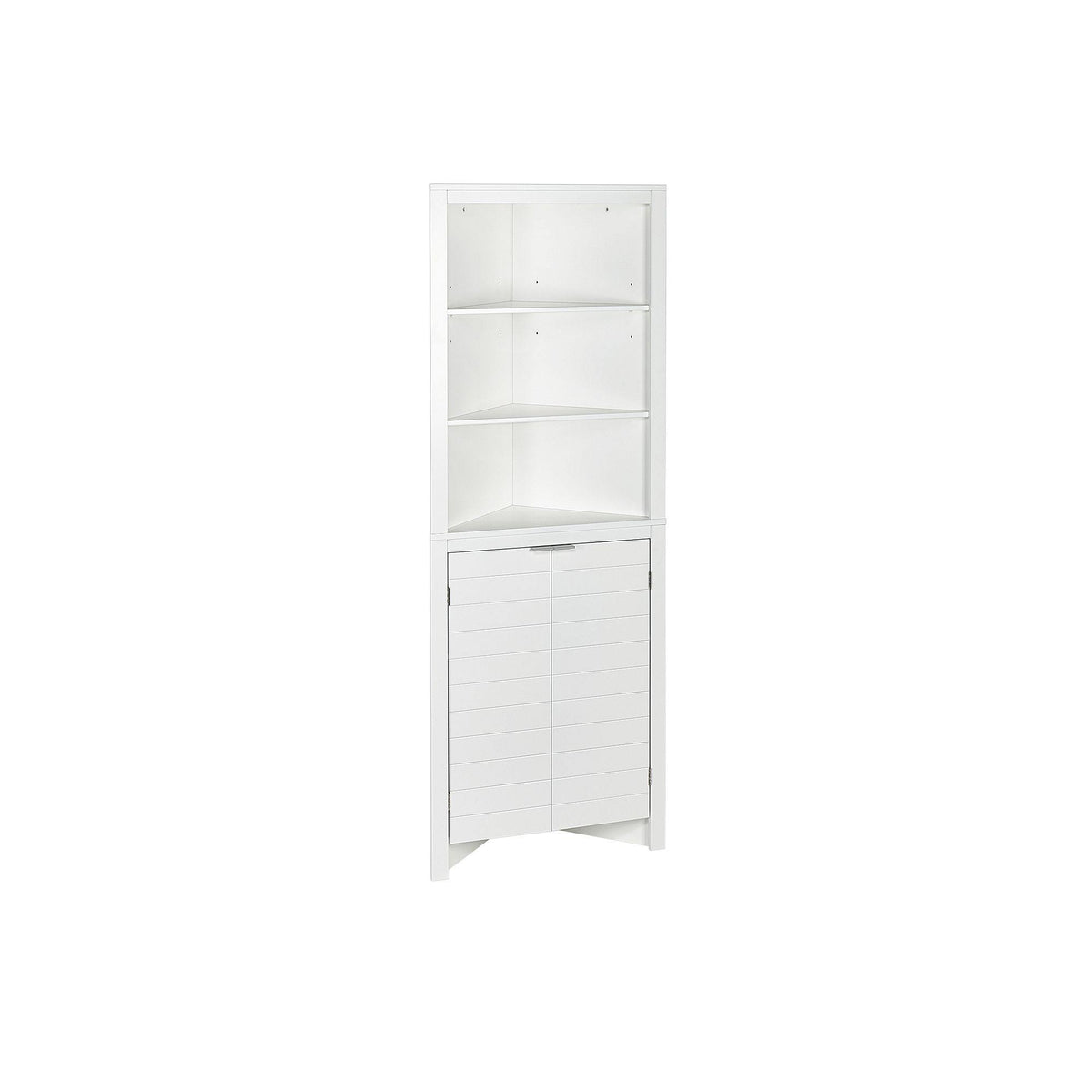 White Tall Corner Cabinet F513