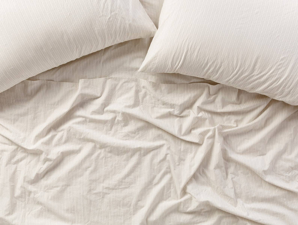 Organic Crinkled Percale Fitted Sheet King N4276