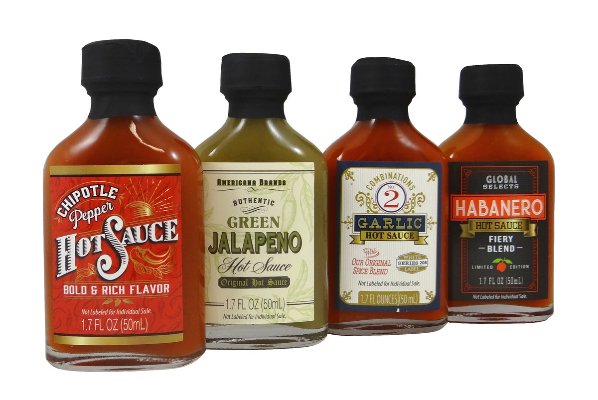 4 Pack Hot Sauce Gift Set, 6.8 fl oz U237965