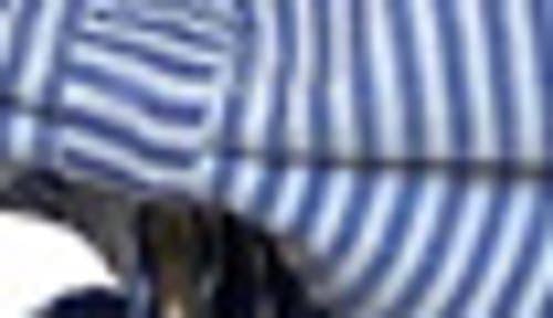 Striped Blue Collar & Leash Set P126