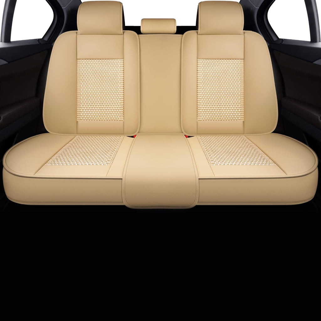 Black Faux Leather Automotive Seat Covers A873037