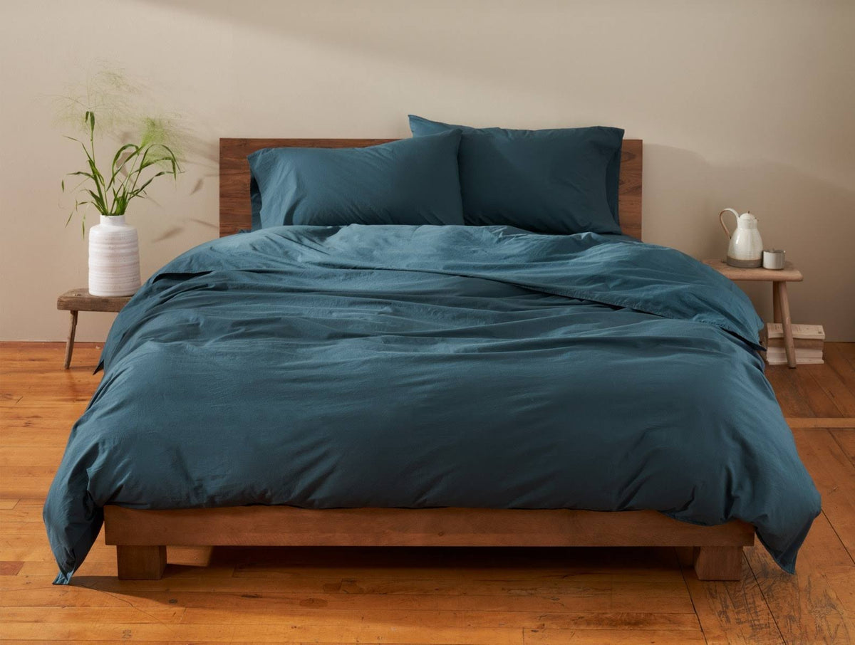Organic Crinkled Percale Fitted Sheet King N4276
