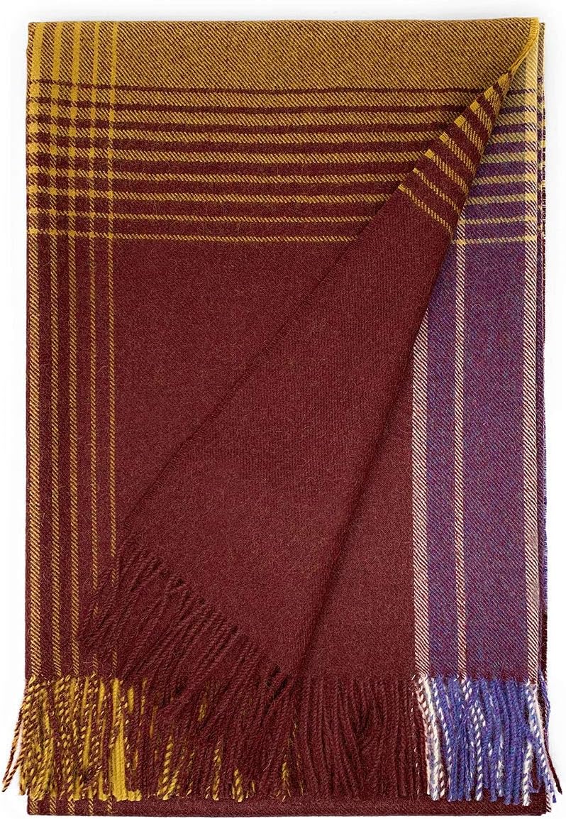 Plaid Alpaca Throw Blanket T154632