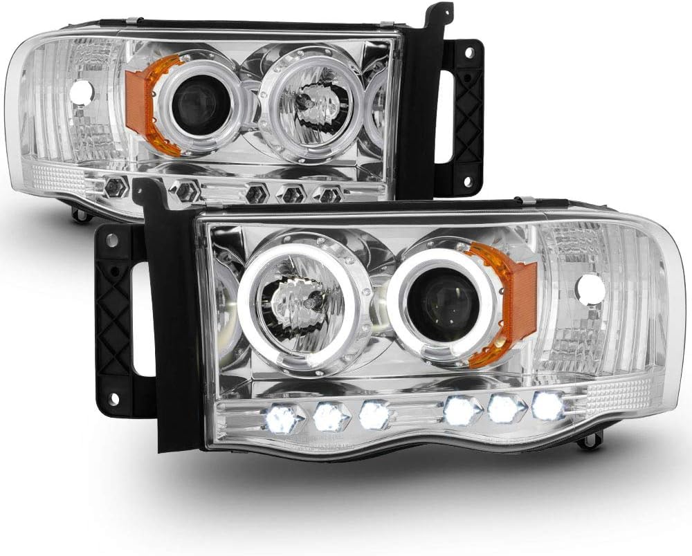 For 2002-2005 Dodge Ram 1500 2500 3500 LED Projector Headlights Assembly Y253