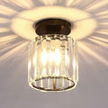 Small Black Crystal Semi Flush Mount Ceiling Light T6738