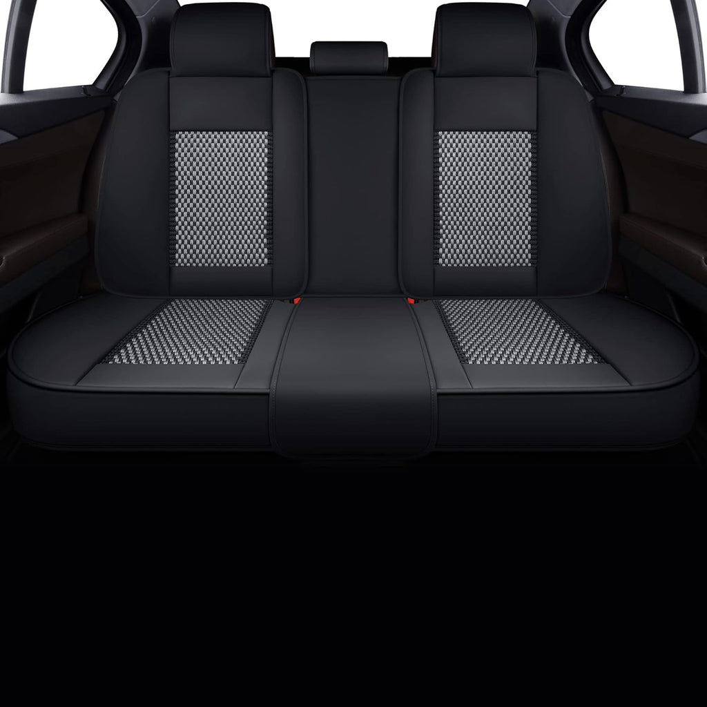 Black Faux Leather Automotive Seat Covers A873037