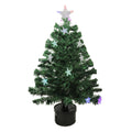 Pre-Lit LED Color Changing Fiber Optic Christmas Tree W96187
