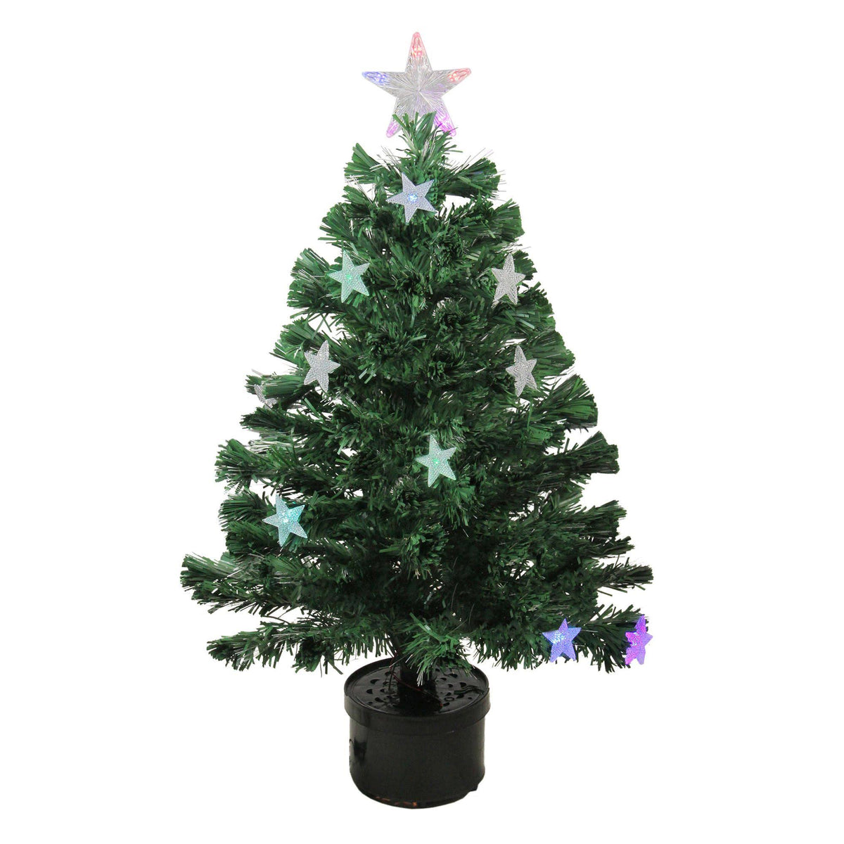 Pre-Lit LED Color Changing Fiber Optic Christmas Tree W96187