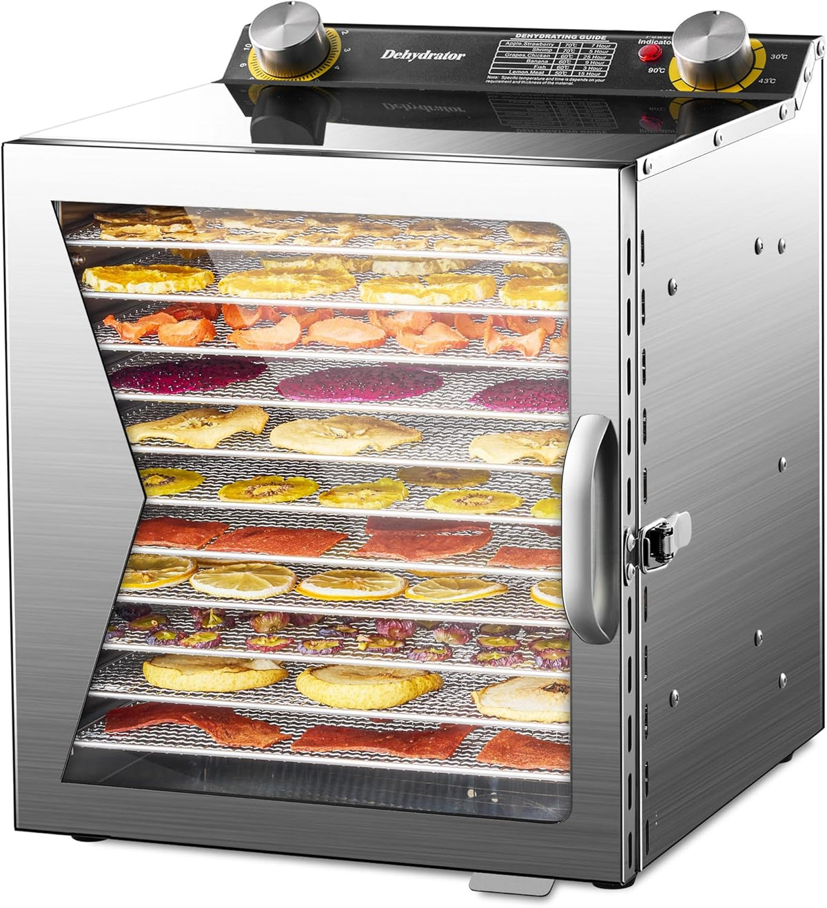12 Stainless Steel Trays Food Dehydrator with Timer and Temperature Control Q87749