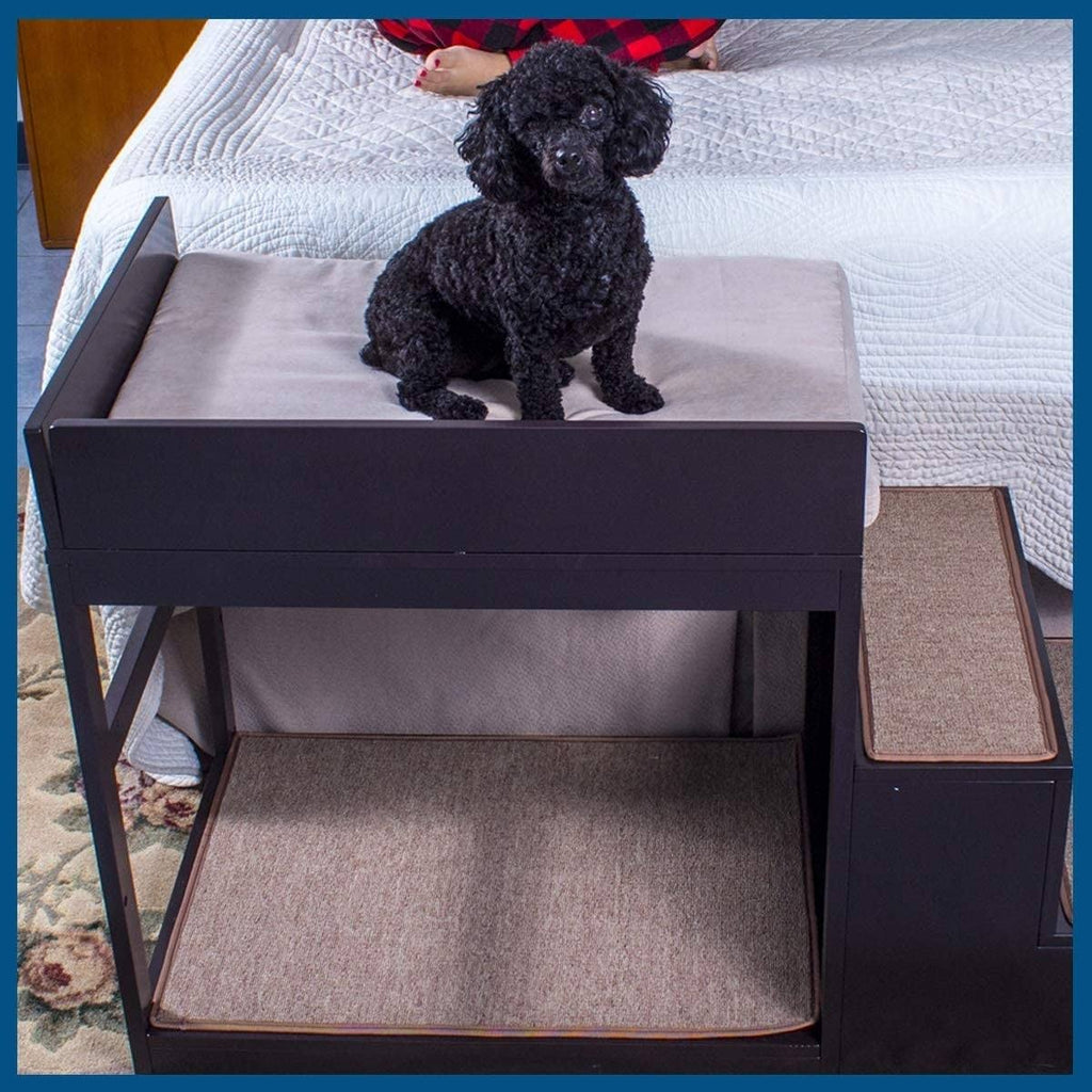 Brown Multi-Level Bed and Step System for Dogs Cats J8524