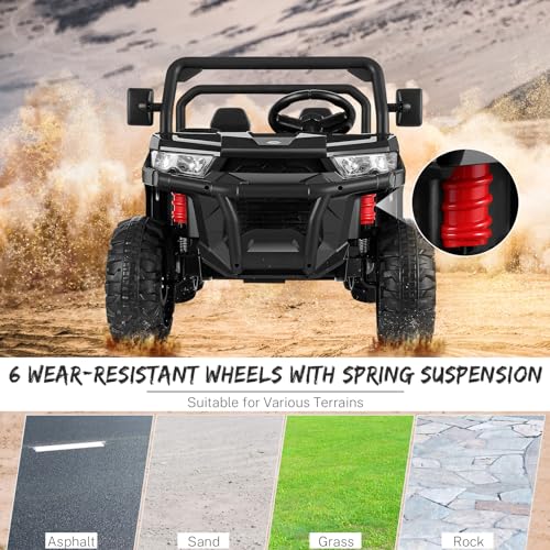 Blue 6x6 24V Kids UTV with Dump Bed V56153