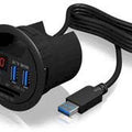 USB 3.0 Black Card Reader USB Hub Combo A140
