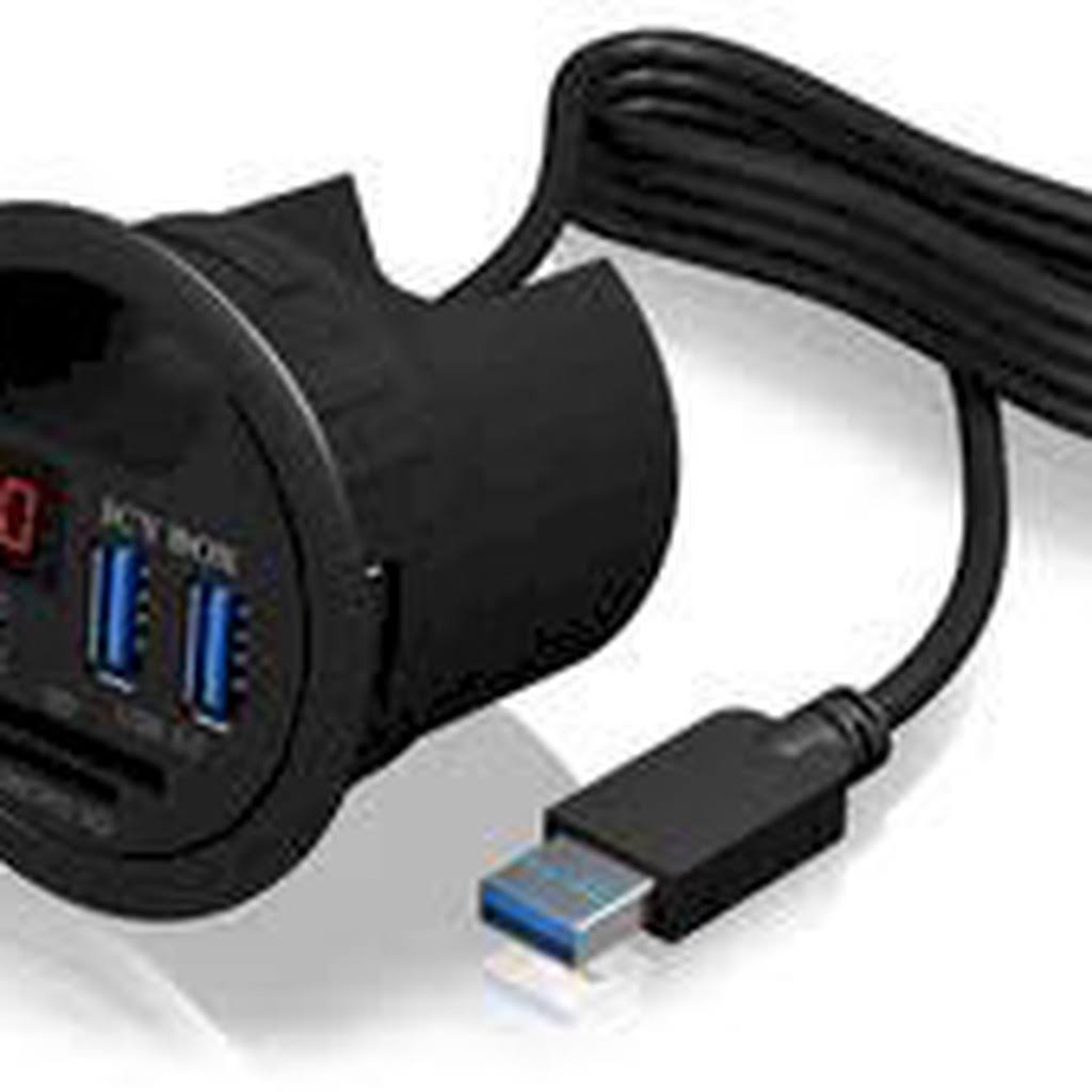 USB 3.0 Black Card Reader USB Hub Combo A140