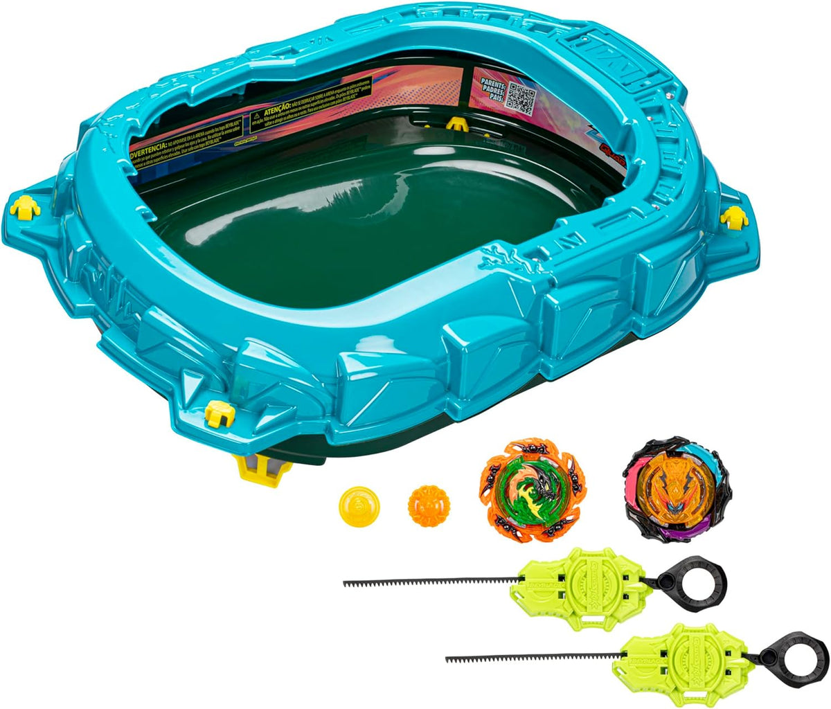 Battle Set Stadium with 2 Spinning Tops and 2 Launchers B823