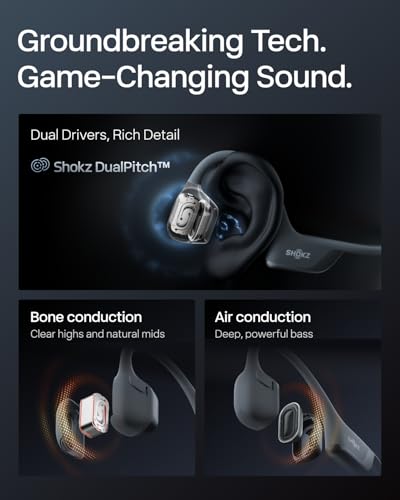 Open-Ear Bone Conduction Sport Headphones with Reflective Strip X929631