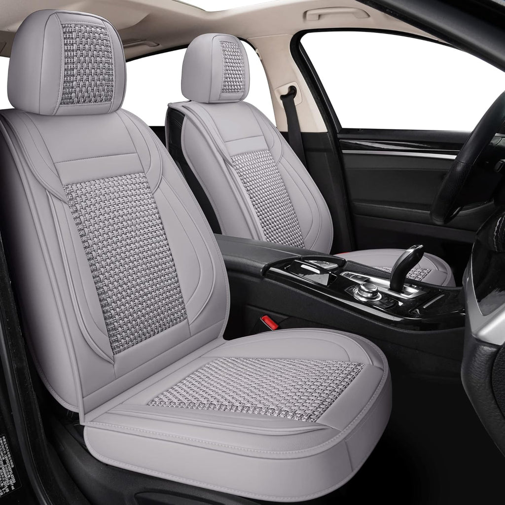 Black Faux Leather Automotive Seat Covers A873037