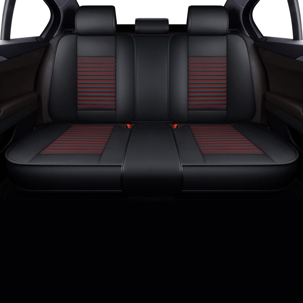 Black Faux Leather Automotive Seat Covers A873037