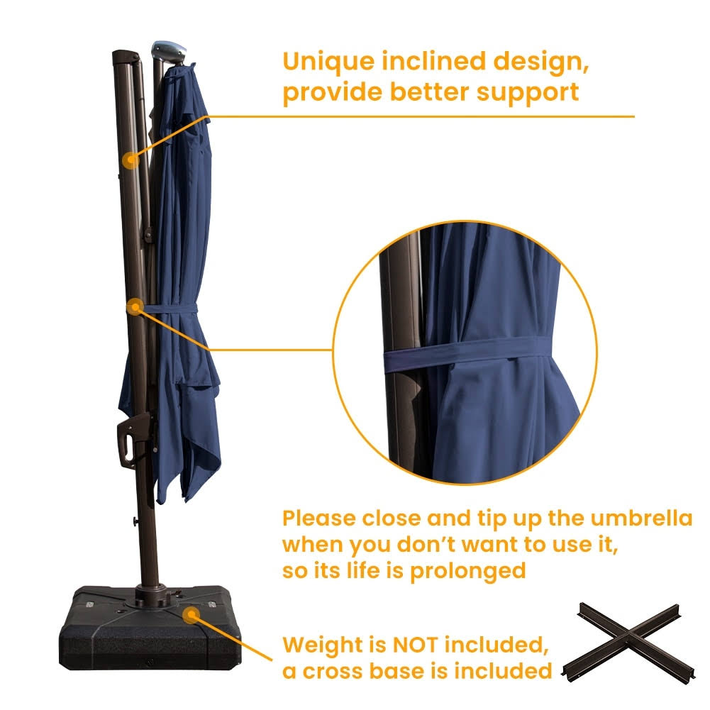 10-Foot Cantilever Umbrella with Cross Base Q33386