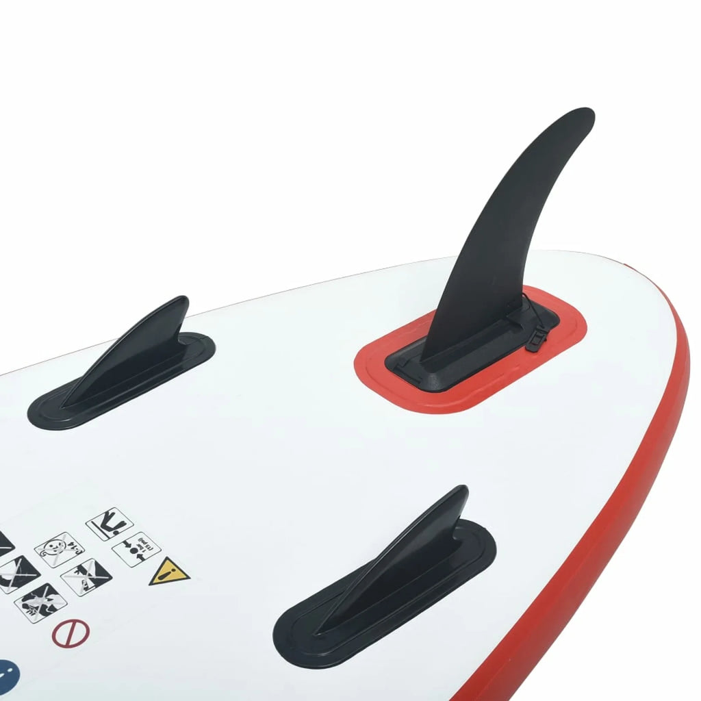 Inflatable Paddle Board Surfboard Red and White S570761