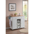 White Modern Kitchen Island Cart R6222