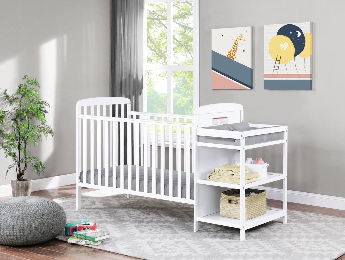 3-in-1 Convertible Crib and Changer Combo F447