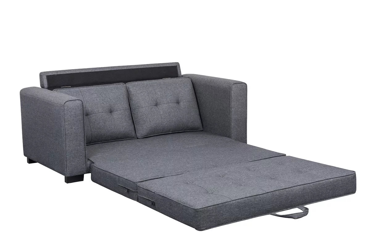 Dark Gray Convertible Sleeper Loveseat G52987