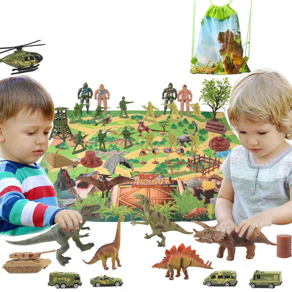 46 Pcs Children Dinosaur Toy Scene T9412