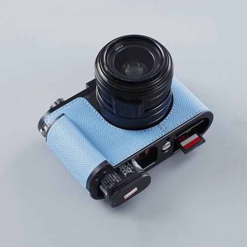 Black Leather Camera Half Case P6496