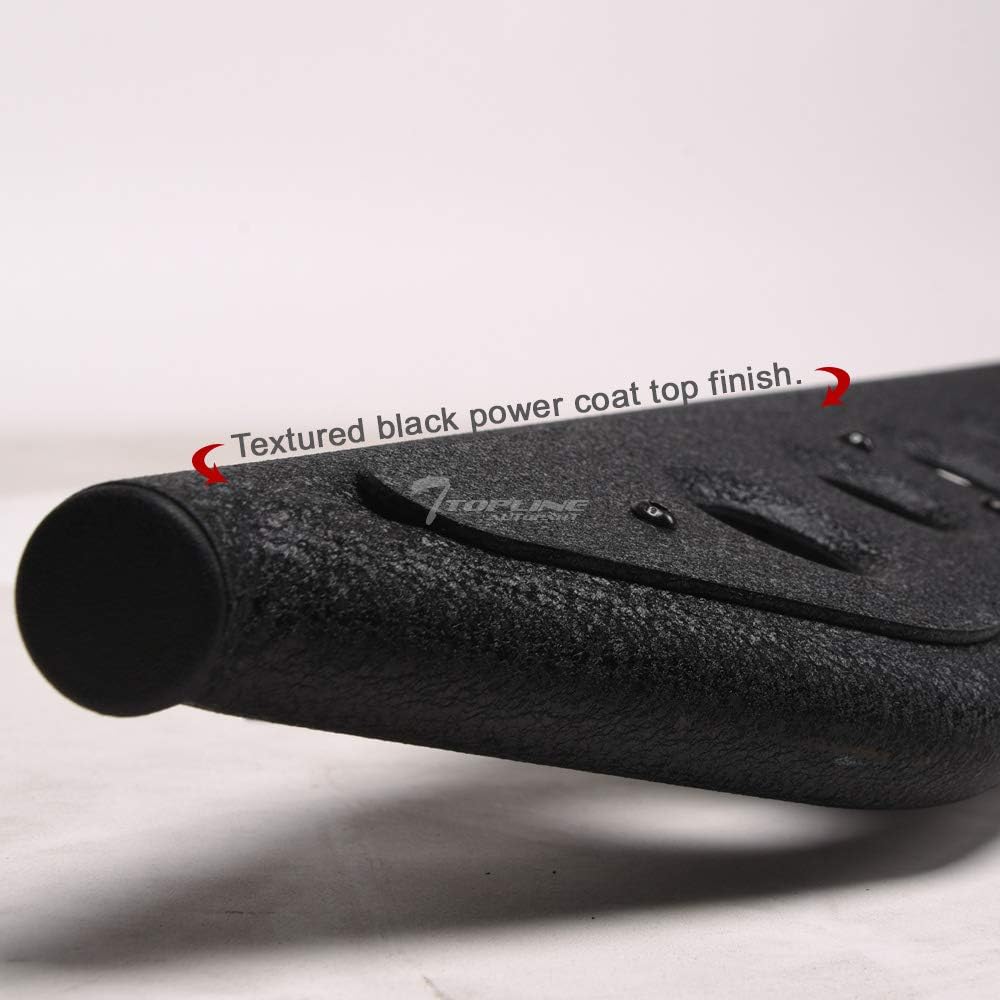 Textured Black Round Pattern Side Step Rail Nerf Bars Z7699