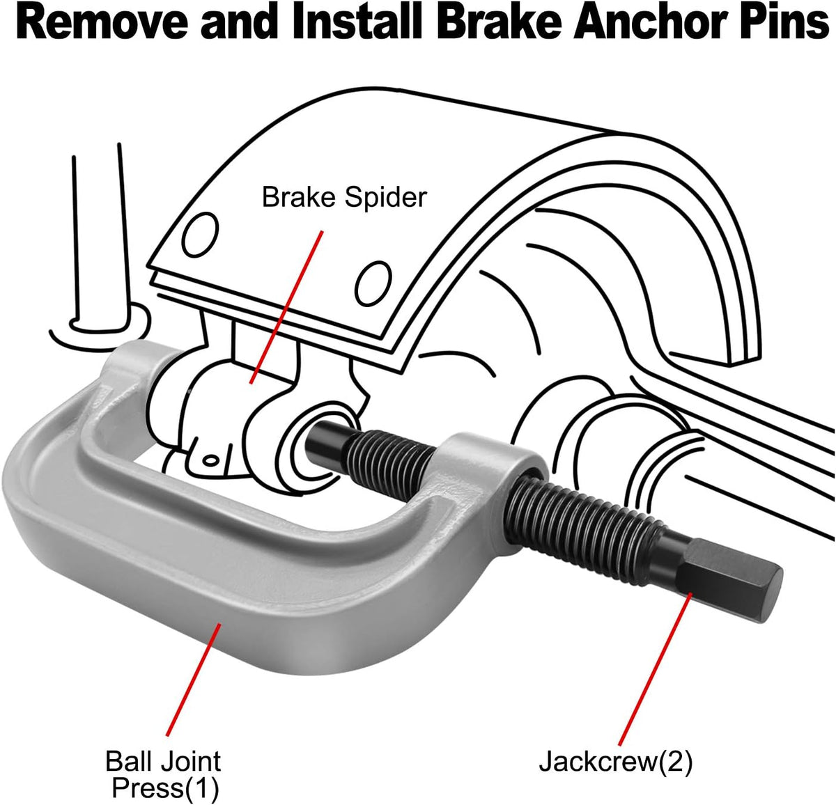 10PCs Ball Joint Press Kit with 4x4 Adapters U932