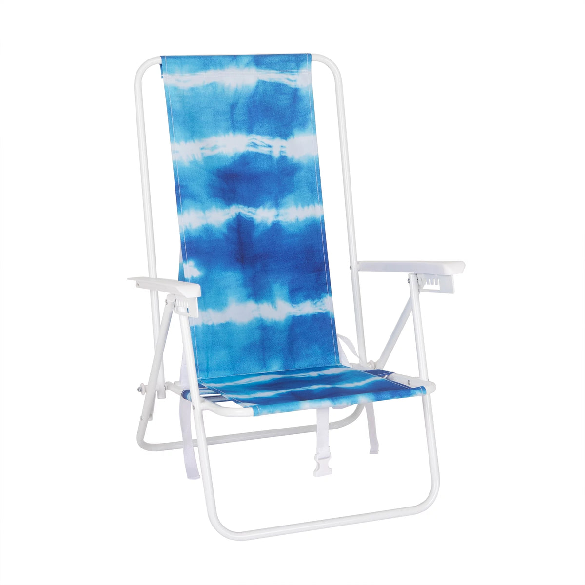 Blue High Back Reclining Backpack Beach Chair L54056